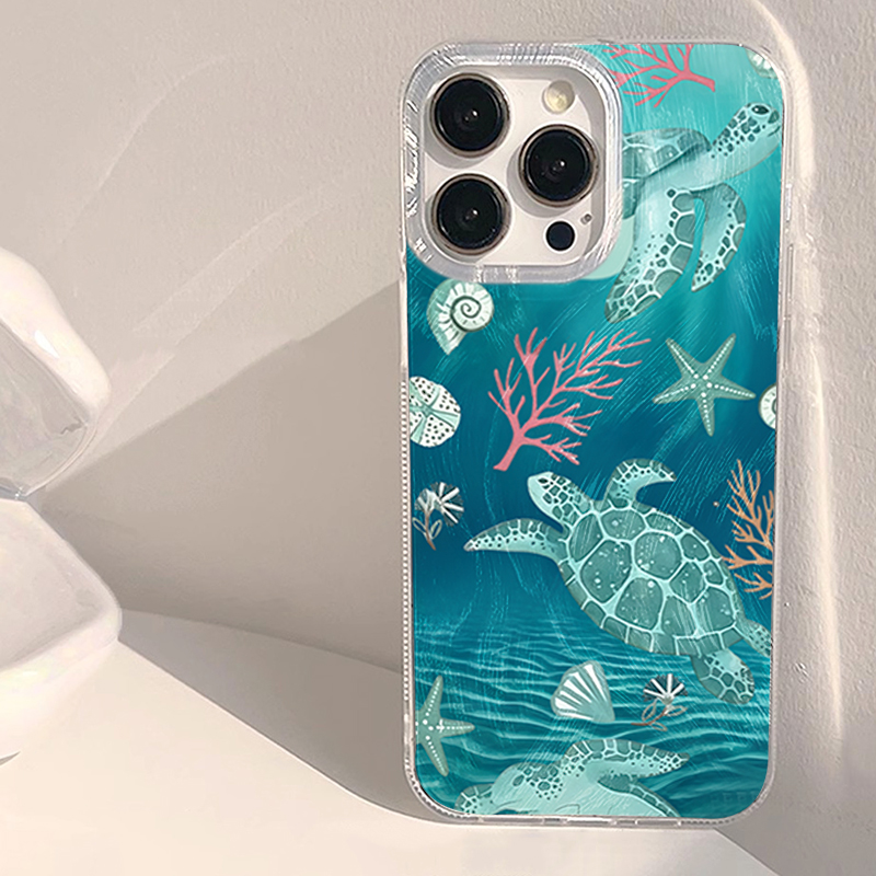 Xiaomi Redmi Note 14 - Zijden textuur Teal oceaan dieren zomer