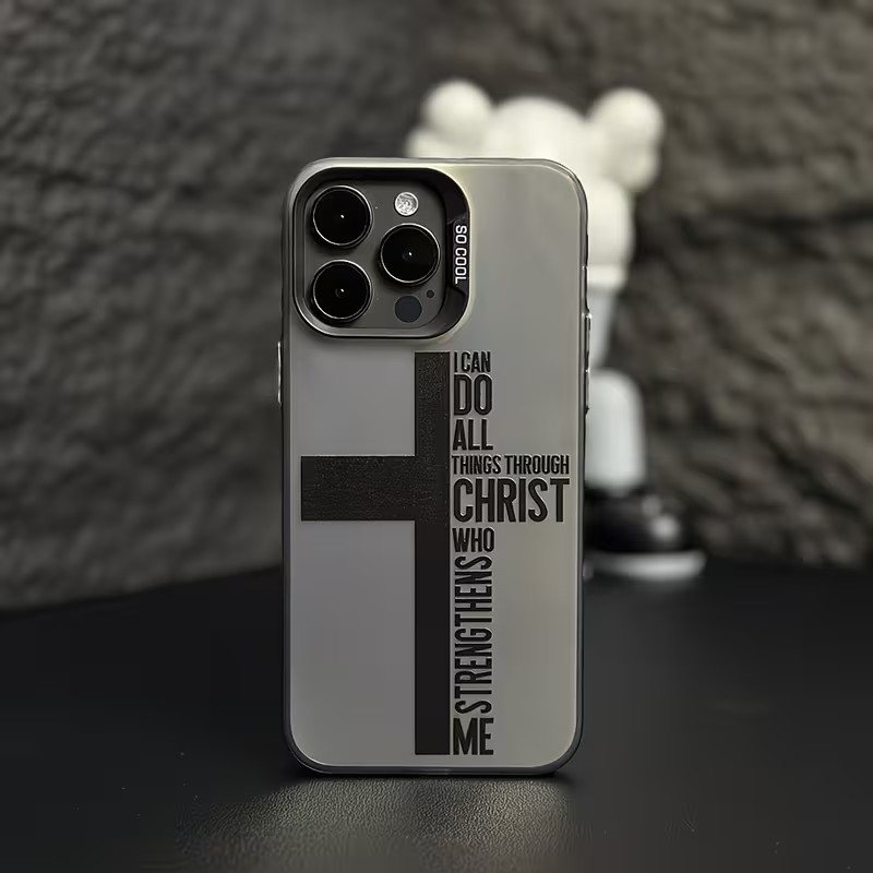 Apple Iphone 16 - Anti-vingerafdruk Cross Bible telefoonhoesje voor iPhone