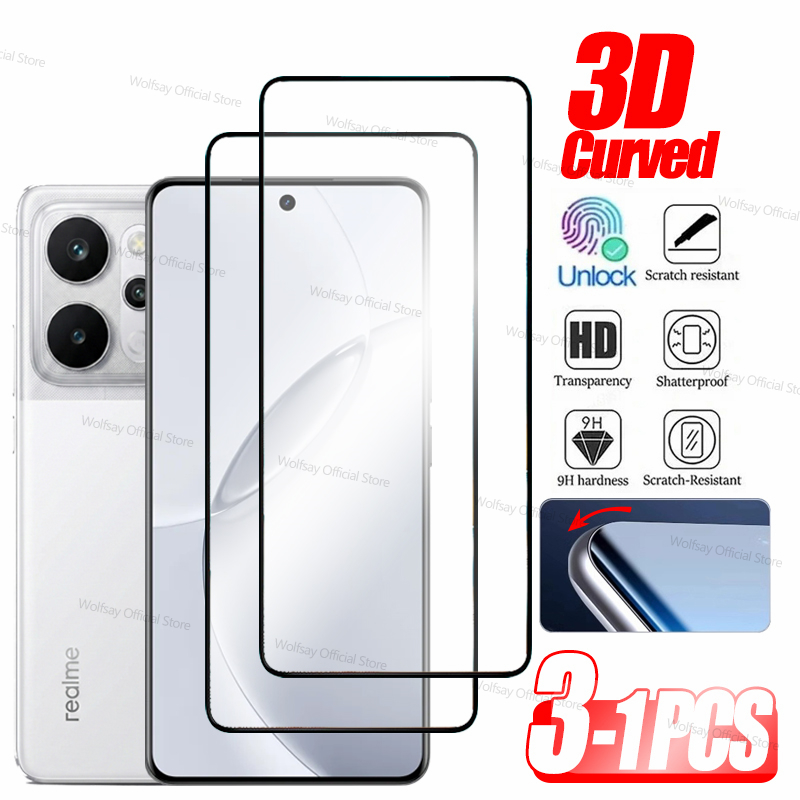 Curved Edge Screen - 3/2/1 stuks gebogen glazen beschermfolie voor