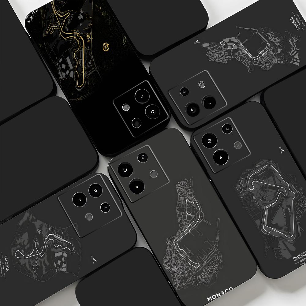 Xiaomi Redmi Note 14 - F1 Race Track Print Telefoon Case